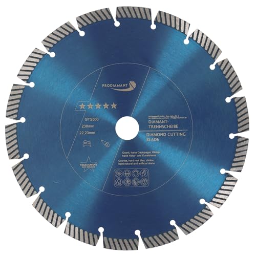 PRODIAMANT Fastcut Highspeed Diamant-Trennscheibe 230 mm x 22,23 mm für sehr harte Baustoffe wie Kalksandstein von PRODIAMANT