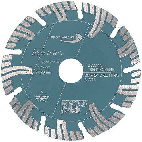 PRODIAMANT Profi Diamant-Trennscheibe Granit Super Speed Cut 125 mm x 22,2 mm Diamanttrennscheibe von PRODIAMANT