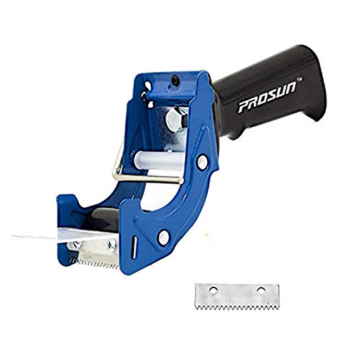 Handheld Klebebandabroller, mit extra Klinge Verpackung Karton Cutter, Paketklebeband Paketbandabroller Packband Paketband Papierklebeband Abroller Handabroller Kleberoller Klebebandspender,Blau von PROSUN