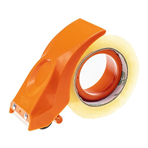 PROSUN Paketbandabroller klebebandabroller Paketklebeband Paketband Packband ab roller Paketbandabroller Kleberoller Paketklebeband Handabroller für Klebstoff-Filme Ergonomischer,Orange von PROSUN