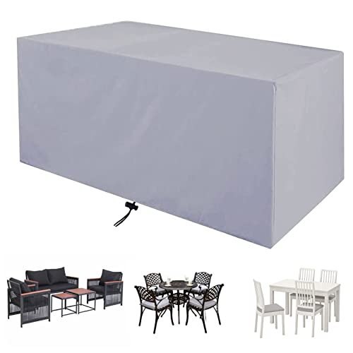 PROUH Möbelbezüge Wasserdicht 220x90x70cm, Rechteckig/Quadrat Terrasse Tischdecke Wasserdicht, 420D Heavy Duty Oxford Stoff von PROUH