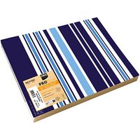 400 PROnappe Platzsets Bajadere Marineblau mehrfarbig 30,0 x 40,0 cm von PROnappe