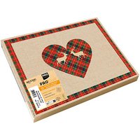 400 PROnappe Platzsets Berg Leinen mehrfarbig 30,0 x 40,0 cm von PROnappe