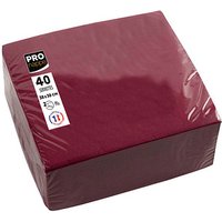 PROnappe Servietten bordeaux 2-lagig 19,0 x 19,0 cm 40 St. von PROnappe