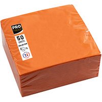 PROnappe Servietten orange 2-lagig 10,0 x 10,0 cm 50 St. von PROnappe