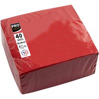 PROnappe Servietten rot 2-lagig 19,0 x 19,0 cm 40 St. von PROnappe