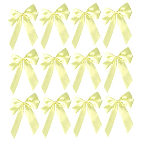 Bänder for Basteln, 20 Stück Fliege, Blumenband, Geschenkschleife, Schleifenband for Kinder, Goldendoodle-Schleife for Ziehen von Schleifen, Kinderbasteln, Polyester(Yellow) von PRPRP