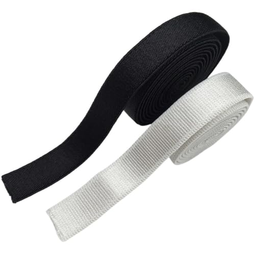 Gurtband, 10 Yards/Lot, 10 mm/12 mm, BH-Elastikband, Unterwäsche-Gurtband(Black,10mm) von PRPRP