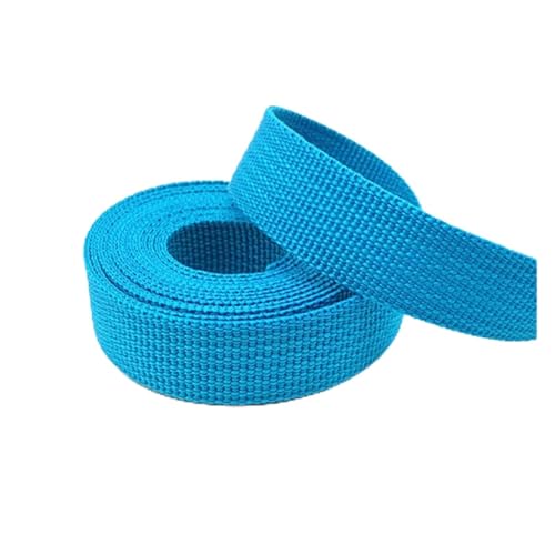 Gurtband, 2 Yards, 20 mm, Canvas-Band, Gürteltaschen-Gurtband, Nylon-Gurtband, Haustier-Gurtband, Rucksack-Umreifung, Nähen, Tasche, Gürtel, Zubehör(Lake Blue) von PRPRP