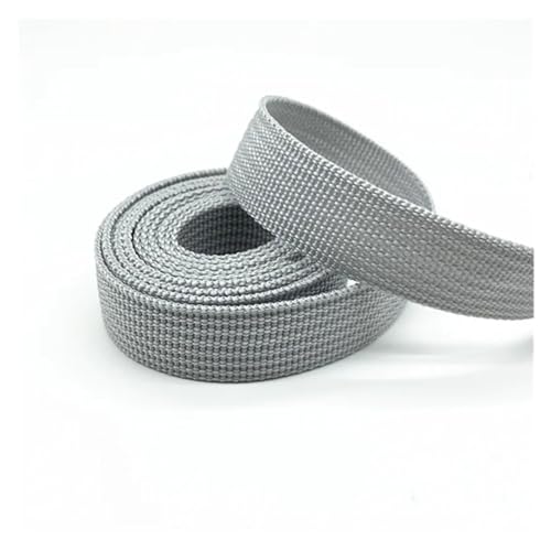 Gurtband, 2 Yards, 20 mm, Canvas-Band, Gürteltaschen-Gurtband, Nylon-Gurtband, Haustier-Gurtband, Rucksack-Umreifung, Nähen, Tasche, Gürtel, Zubehör(Light Grey) von PRPRP