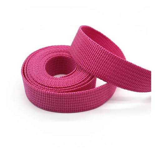 Gurtband, 2 Yards, 20 mm, Canvas-Band, Gürteltaschen-Gurtband, Nylon-Gurtband, Haustier-Gurtband, Rucksack-Umreifung, Nähen, Tasche, Gürtel, Zubehör(Rose) von PRPRP