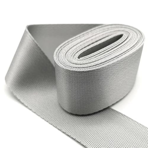 Gurtband, 2 Yards, 32 mm, Nylon-Gurtband, Rucksack-Umreifung, Nähen, Tasche, Gürtel, Zubehör(Silver Grey) von PRPRP