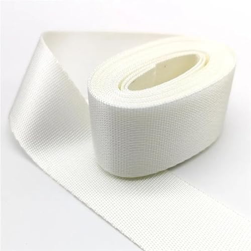 Gurtband, 2 Yards, 32 mm, Nylon-Gurtband, Rucksack-Umreifung, Nähen, Tasche, Gürtel, Zubehör(White) von PRPRP