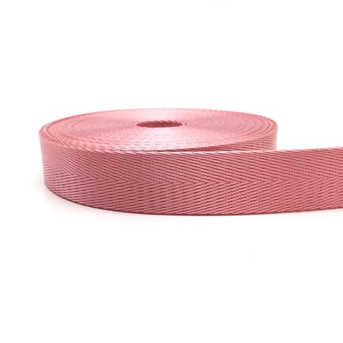 Gurtband, 2 Yards 1"(25mm) Gurt Nylon-Gurtband Fischgrätenmuster Rucksack-Umreifung Nähen Tasche Gürtel Zubehör(Pink) von PRPRP