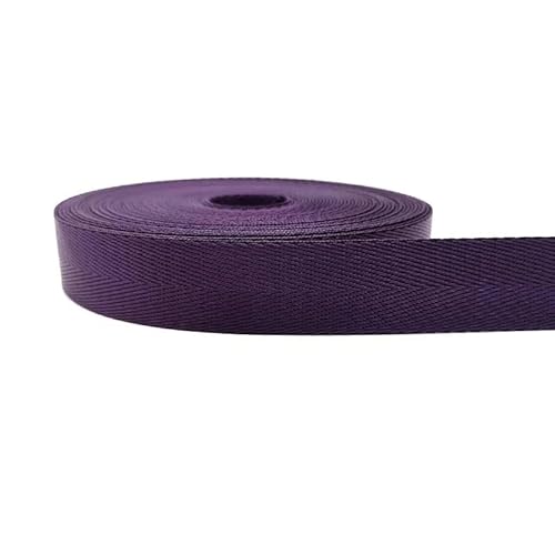 Gurtband, 2 Yards 1"(25mm) Gurt Nylon-Gurtband Fischgrätenmuster Rucksack-Umreifung Nähen Tasche Gürtel Zubehör(Purple) von PRPRP