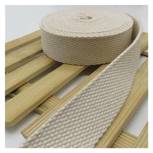 Gurtband, 38 mm, 5 Meter, Canvas-Gurtband, Gürteltaschen-Gurtband, Baumwoll-Gurtband, Nylon-Gurtband, DIY-Rucksackgurt, Nähen, Tasche, Gürtel, Hundezubehör(Beige) von PRPRP