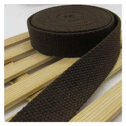 Gurtband, 38 mm, 5 Meter, Canvas-Gurtband, Gürteltaschen-Gurtband, Baumwoll-Gurtband, Nylon-Gurtband, DIY-Rucksackgurt, Nähen, Tasche, Gürtel, Hundezubehör(Coffee) von PRPRP