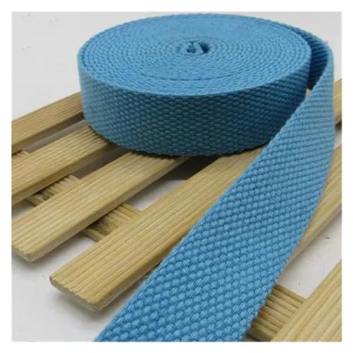 Gurtband, 38 mm, 5 Meter, Canvas-Gurtband, Gürteltaschen-Gurtband, Baumwoll-Gurtband, Nylon-Gurtband, DIY-Rucksackgurt, Nähen, Tasche, Gürtel, Hundezubehör(Light Blue) von PRPRP