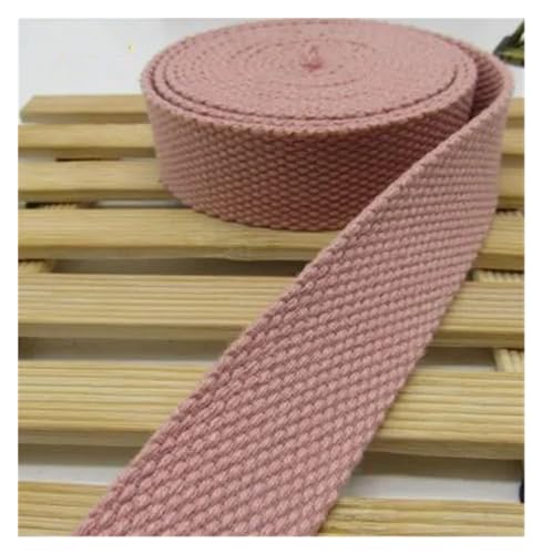 Gurtband, 38 mm, 5 Meter, Canvas-Gurtband, Gürteltaschen-Gurtband, Baumwoll-Gurtband, Nylon-Gurtband, DIY-Rucksackgurt, Nähen, Tasche, Gürtel, Hundezubehör(Light Pink) von PRPRP