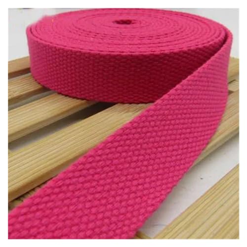 Gurtband, 38 mm, 5 Meter, Canvas-Gurtband, Gürteltaschen-Gurtband, Baumwoll-Gurtband, Nylon-Gurtband, DIY-Rucksackgurt, Nähen, Tasche, Gürtel, Hundezubehör(Rose Red) von PRPRP