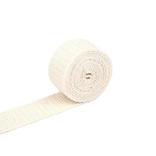 Gurtband, 5 Meter, 25 mm, Canvas-Band, Gürteltaschen-Gurtband, Nylon-Gurtband, Rucksack-Umreifung, Nähen, Tasche, Gürtel, Zubehör(Beige) von PRPRP