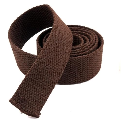 Gurtband, 5 Meter, 25 mm, Canvas-Band, Gürteltaschen-Gurtband, Nylon-Gurtband, Rucksack-Umreifung, Nähen, Tasche, Gürtel, Zubehör(Brown) von PRPRP