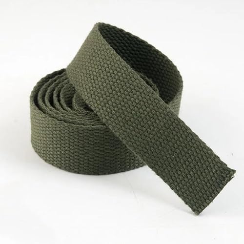 Gurtband, 5 Meter, 25 mm, Canvas-Band, Gürteltaschen-Gurtband, Nylon-Gurtband, Rucksack-Umreifung, Nähen, Tasche, Gürtel, Zubehör(Green) von PRPRP