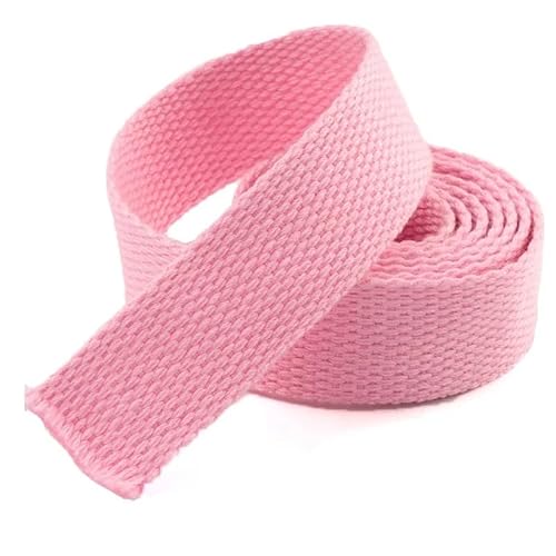 Gurtband, 5 Meter, 25 mm, Canvas-Band, Gürteltaschen-Gurtband, Nylon-Gurtband, Rucksack-Umreifung, Nähen, Tasche, Gürtel, Zubehör(Pink) von PRPRP