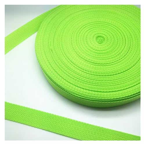 Gurtband, 5 Yards, 20 mm breiter Riemen, Nylon-Gurtband, Rucksack-Umreifungsgürtel, DIY, Haustier-Seil, Nähen, Basteln(Fluorescent Green) von PRPRP