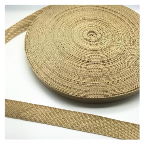 Gurtband, 5 Yards, 20 mm breiter Riemen, Nylon-Gurtband, Rucksack-Umreifungsgürtel, DIY, Haustier-Seil, Nähen, Basteln(Khaki) von PRPRP