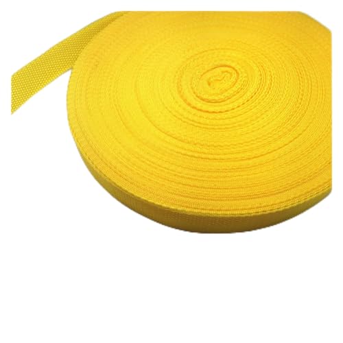 Gurtband, 5 Yards, 20 mm breiter Riemen, Nylon-Gurtband, Rucksack-Umreifungsgürtel, DIY, Haustier-Seil, Nähen, Basteln(Yellow) von PRPRP