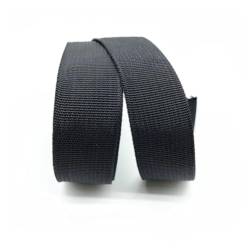 Gurtband, 5 Yards, 30 mm, Canvas-Band, Gürteltaschen-Gurtband, Nylon-Gurtband, Haustier-Gurtband, Rucksack-Umreifung, Nähen, Tasche, Gürtel, Zubehör(Black) von PRPRP