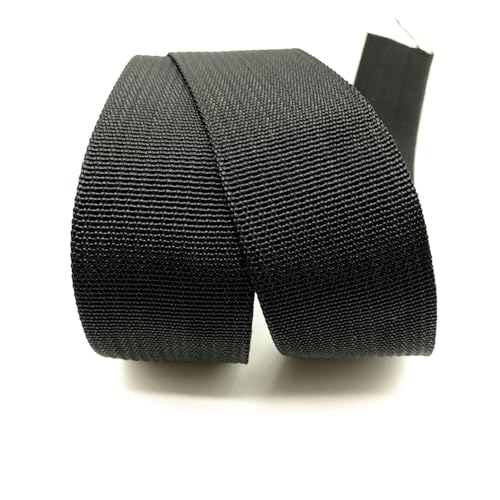 Gurtband, 5 Yards, 38 mm, Canvas-Band, Gürteltaschen-Gurtband, Nylon-Gurtband, Haustier-Gurtband, Rucksack-Umreifung, Nähen, Tasche, Gürtel, Zubehör(Black) von PRPRP