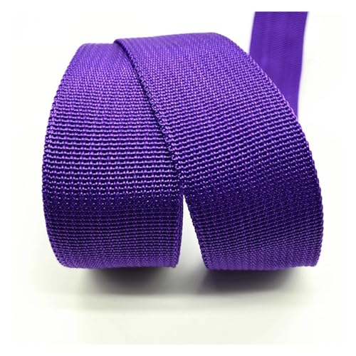 Gurtband, 5 Yards, 38 mm, Canvas-Band, Gürteltaschen-Gurtband, Nylon-Gurtband, Haustier-Gurtband, Rucksack-Umreifung, Nähen, Tasche, Gürtel, Zubehör(Purple) von PRPRP