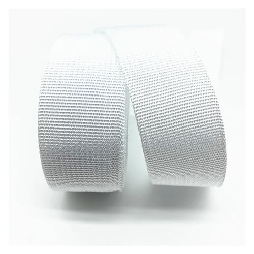 Gurtband, 5 Yards, 38 mm, Canvas-Band, Gürteltaschen-Gurtband, Nylon-Gurtband, Haustier-Gurtband, Rucksack-Umreifung, Nähen, Tasche, Gürtel, Zubehör(White) von PRPRP