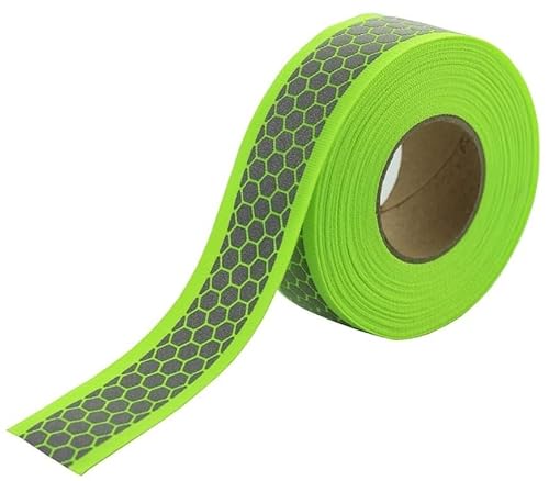 Gurtband, silbernes reflektierendes Gurtband, DIY-Stoffband for Kleidung, for Aufnähen, 3 cm x 2 Meter(Green) von PRPRP