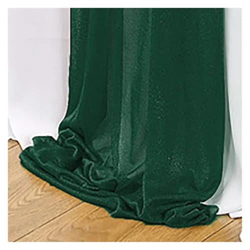 PSNKLMM Stuhl SchäRpen 12 Stück Stuhlschärpen aus Chiffon for Hochzeiten, 17 x 250 cm, for Hochzeitsgangdekorationen, Partys, Bankette, Veranstaltungen FüR Hochzeit Party Hoteldekoration(Dark Green) von PSNKLMM