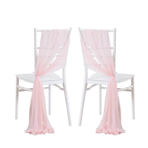 Stuhl SchäRpen 10/50 Stück 17x250cm Salbeigrün Chiffon Stuhlschärpen 12er Set Schärpen Hochzeit Stuhlhussen Band Hochzeitsfeier Gang Stuhl Dekor FüR Hochzeit Party Hoteldekoration(Light pink,10 pcs) von PSNKLMM