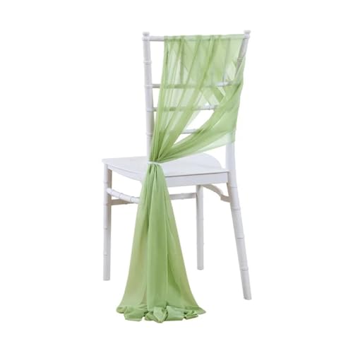 Stuhl SchäRpen 10/50 Stücke 17x250cm Shiny Chiffon Stuhl Schärpen Set Schärpe Gaze Hochzeit Stuhlhussen Band Hochzeit Party Gang Stuhl Dekoration FüR Hochzeit Party Hoteldekoration(Grass green,10 pcs) von PSNKLMM