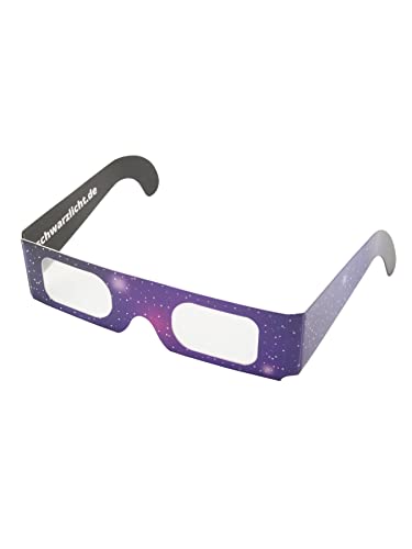 PSYWORK 3D-Brille | | Eckig | Karton | Partybrille | Psychedelisch | Effektbrille | Vollrahmen-Brille | 3D-Effekt | Schwarzlicht | von PSYWORK