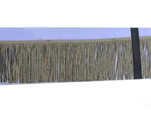 1/2 Meter Samtlederquasten Flanellnieten Spitzensaum Wildleder Diamantfransen DIY handgefertigte Jeansmanteldekoration-2 Meter-21 Khaki-13,5 cm von PTBMBZ