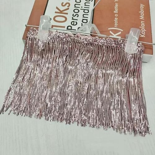 1/3/5/10 Yards 17 cm Quaste Fransenbesatz Spitze Paillettenbesatz Dekorationsband für lateinamerikanische Kleider Kleidung Nähen Bastelzubehör-3 Yards-Rosa von PTBMBZ