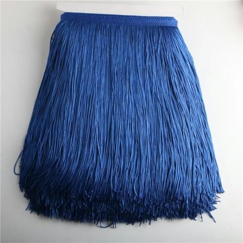 10 Yard/Los Spitzenfransen-Spitzenbesatz, Quaste, 30 cm breit, für DIY-Lateinamerika-Kleid, Bühnenkleidung, Zubehör, Spitzenband, 10 Yards, Blau von PTBMBZ