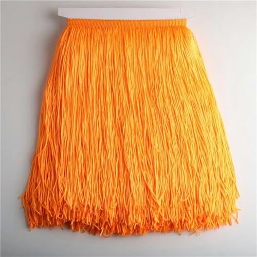 10 Yard/Los Spitzenfransen-Spitzenbesatz, Quaste, 30 cm breit, für DIY-Lateinamerika-Kleid, Bühnenkleidung, Zubehör, Spitzenband, 10 Yards, Orange von PTBMBZ