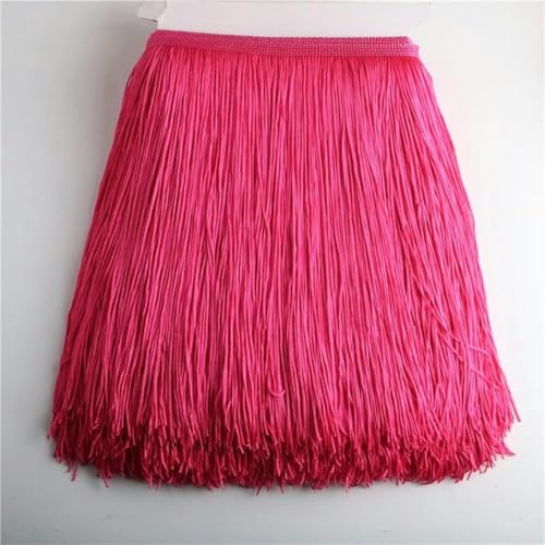 10 Yard/Los Spitzenfransen-Spitzenbesatz, Quaste, 30 cm breit, für DIY-Lateinamerika-Kleid, Bühnenkleidung, Zubehör, Spitzenband, 10 Yards, Rose von PTBMBZ