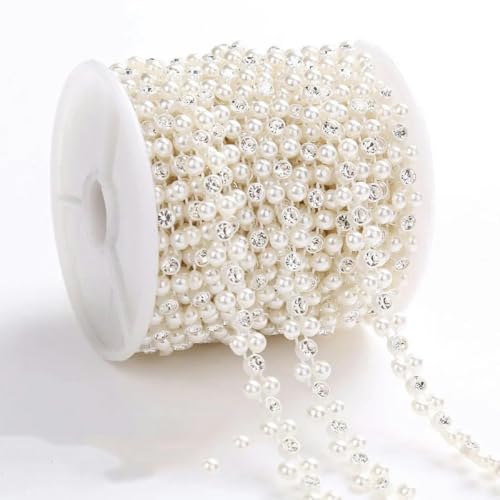 10 Yards Kostüm Applikation Form Perle Strass Trim Kette Brautkleid Hochzeit Dekoration-AA112 von PTBMBZ