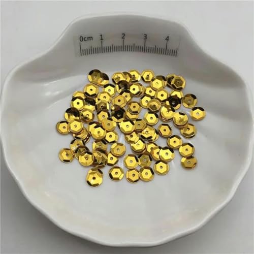 10 g 3 mm 4 mm 6 mm 10 mm Silberbasis Cup PVC Pailletten Glitzer Pailletten für Kleidung, Hüte, Schuhe. Kinder DIY. Handgefertigtes Accessoire-Dunkelgold-150 g 10 mm von PTBMBZ