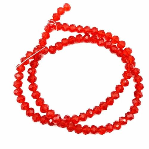 3 4 6 8 mm österreichische Kristallperlen zur Schmuckherstellung, lose Abstandshalter, facettierte Rondell-Glasperlen für Armbänder, DIY-Zubehör-rot-c3-2 mm (ca. 185 Stück) von PTBMBZ