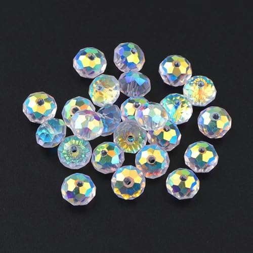 4/6/8mm glänzende facettierte österreichische Kristallperlen Glasperlen lose Spacer Perlen für Armband Halskette Ohrringherstellung DIY-6mm-100Stk von PTBMBZ