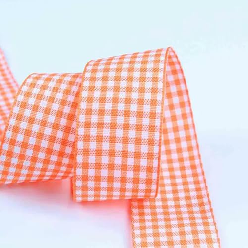 5 Meter Gingham-Bänder für Weihnachtsfeier-Dekorationen, Geschenkverpackungen, DIY-Schleifen, Haarbasteleien, karierte Bänder-S016-38 mm von PTBMBZ